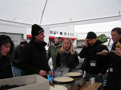 Andrang am Crepes-Stand